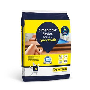 Argamassa Cimentcola Flexível Ac3 Cinza 20kg Quartzolit