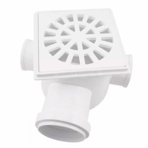Caixa Sifonada 150x150x50mm Grelha Quadrada Branca Krona