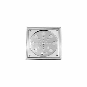 Ralo Inox 15x15cm com Caixilho Quadrado Cromado Imperatriz