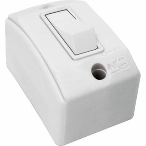 Interruptor de Sobrepor 1 Tecla Simples Redondo 10A 250V Perlex