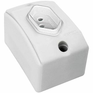 Tomada de Sobrepor Redonda 10A 250V Perlex
