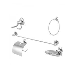 Kit Acessórios 5 Pcs Para Banheiro 3350 Basic Cromada Higo