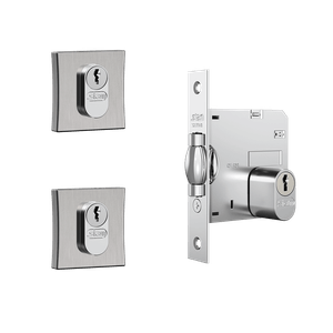 Fechadura Pivotante 1005 Classic Roseta Quadrada Cromada Stam