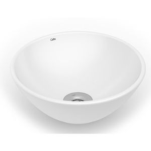 Cuba de Apoio 35cm Basic Redonda R1 Branca Celite