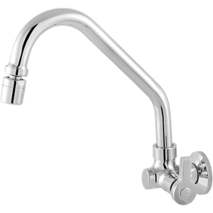 Torneira de Parede para Cozinha 1/4 Cristal Arejador Articulado Cromado 2066 C55 Imperatriz