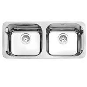 Cuba dupla 78x40x14 3.1/2 Inox Polido Sem Válvula Tramontina