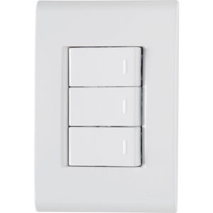 Interruptor de 3 Teclas Simples 10A Liz Branco Tramontina