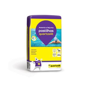 Argamassa Assenta e Rejunta Pastilha 20kg Branco Quartzolit