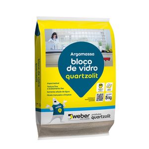 Argamassa Bloco De Vidro 5kg Branca Quartzolit