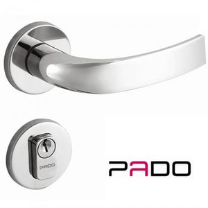 Fechadura Roseta Contemporânea em Zamac 500-80 Externa Cromado Pado
