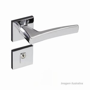 Fechadura Roseta em Zamac Acqua Star Quadrada Banheiro 774-90 Cromado Pado