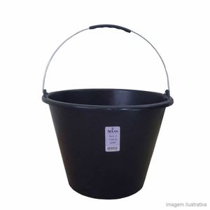 Balde Extra Forte 9L Preto Atlas