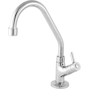 Torneira de Mesa para Cozinha 1/4 Plena Giratória Cromado 2191 C62 Imperatriz