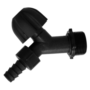 Torneira de Parede para Jardim PVC 1/2 Preta Plasbohn