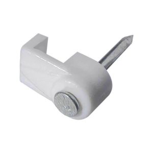 Grampo Fixa Fio 0,50mm/1,50mm com 15 Pecas Branco