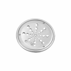 Grelha Inox para Ralo 10x10 com Caixilho Redondo Kitinox