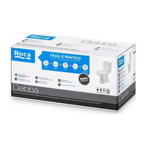 Kit Bacia com Caixa Acoplada 3/6L e Acessórios Debba Branco Roca
