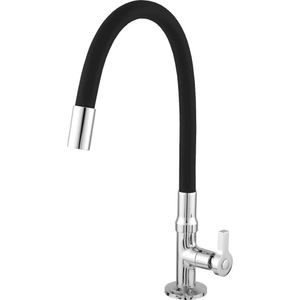 Torneira de Mesa para Cozinha 1/4 Cristal Color Gourmet Flexível Black 2189 C55 Imperatriz