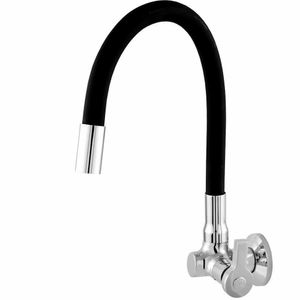 Torneira de Parede para Cozinha 1/4 Cristal Color Gourmet Flexível Black 2066 C55 Imperatriz