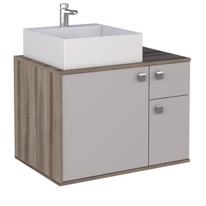 Toucador para Banheiro em Madeira MDP 60x43,2 Caete Nude/Tamarindo Cozimax