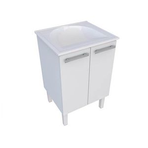Gabinete 60x50 Vênus com Tanque Branco Aco Cozimax