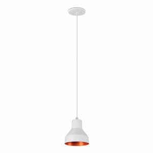 Pendente Viena 130 Branco Cobreado 1 Lâmpada Kin Light