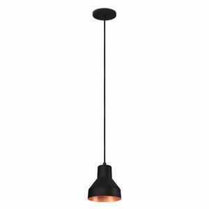 Pendente Viena 130 1 Lâmpada Preto Cobreado Kin Light