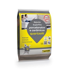 Rejunte Superfino Porcelanatos e Cerâmicas Preto Grafite 1kg Quartzolit