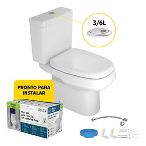 Kit Bacia com Caixa Acoplada e Acessórios 3/6L Monte Carlo Branco KP.808.17 Deca