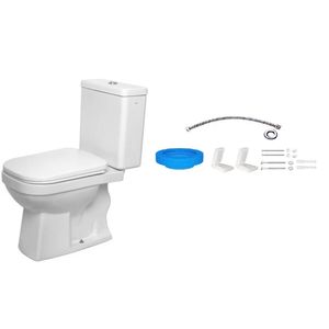 Kit Bacia com Caixa Acoplada e Itens de Instalação Quadra Branco KP.210.17 Deca