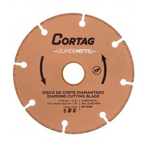Disco 4.3/8 Diamantado Supermetal Cortag