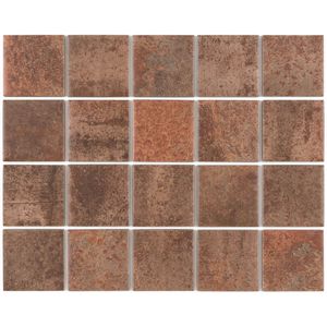 Revestimento Acetinado 7,5x7,5 Oxy Corten Mesh Mate Extra Eliane