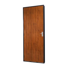 Porta 215x84x12 Laminada Mogno Batente de Ferro Esquerda Ramassol