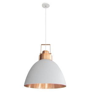 Pendente Aveiro 400 Branco/ Cobre Kin Light