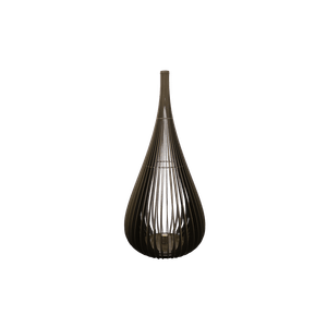 Abajur Pequeno Bangalore Tabaco MDF Kin Light