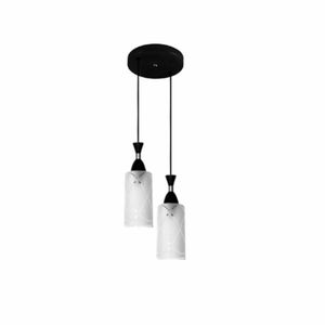 Pendente Belize 2 Lâmpadas Preto Kin Light