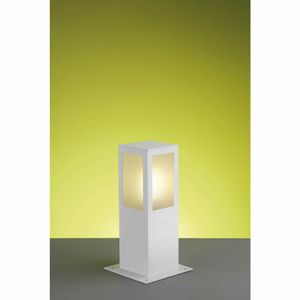 Poste 30cm Ideal Alumínio Quadrado Pa130 Branco Ideal
