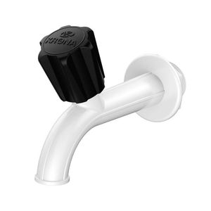 Torneira de Parede para Tanque PVC 1/2 e 3/4 Branca Krona