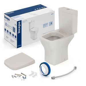 Kit Bacia com Caixa Acoplada e Itens de Instalação Boss Beige Incepa