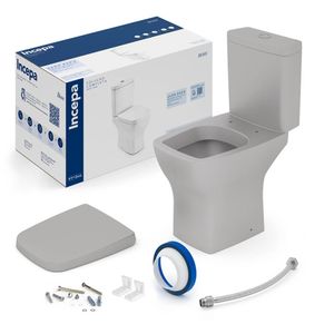 Kit Bacia com Caixa Acoplada e Itens de Instalação Boss Stone Incepa