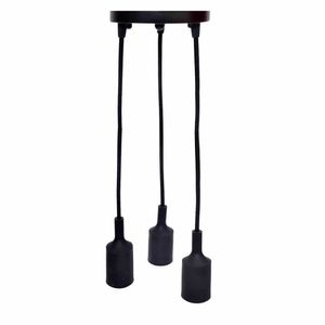 Pendente Benjamin 3xE27 Preto Fosco Avant