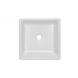 Cuba de Apoio 34,5x34,5cm Quadrada Athena sem Mesa Branco Onix