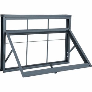 Janela Maxim-ar 60x60x5 em Aco Belfort Grade Quadriculada Cinza JMSGQ Sasazaki