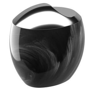 Porta Algodao 10.8x10.6x8.5cm Cotonetes Spoon Classic Marmore Preto Brinox