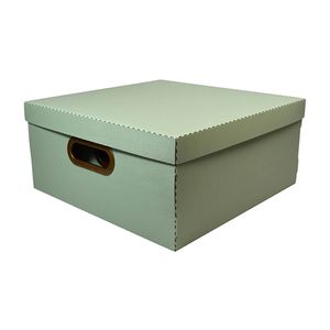Caixa Grande 35x35x16cm Organizadora Linho Verde Dello