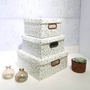 Caixa Media 29X29X15CM Organizadora Granilite Verde Dello