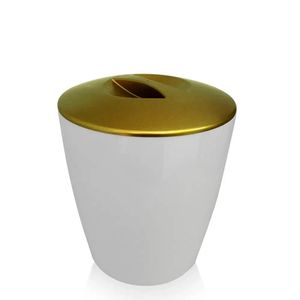 Lixeira 5 Litros Vintage Dourado Fechado Martiplast