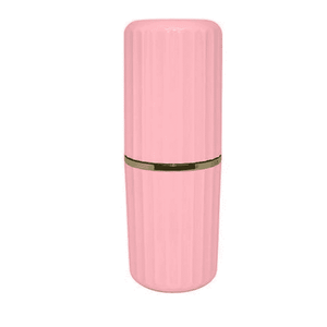 Porta Escova Groove Rosa Quartz Fechado Martiplast