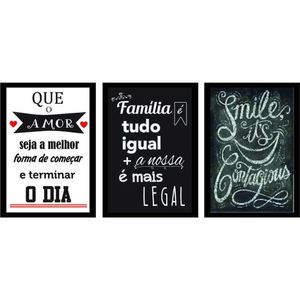 Quadro 27x27cm Decorativo Sem Vidro Família Kapos