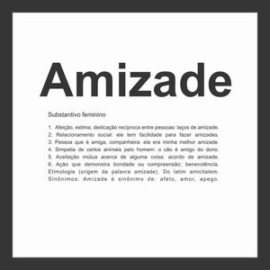 Quadro 27x27cm Decorativo Sem Vidro Dicionário Kapos
